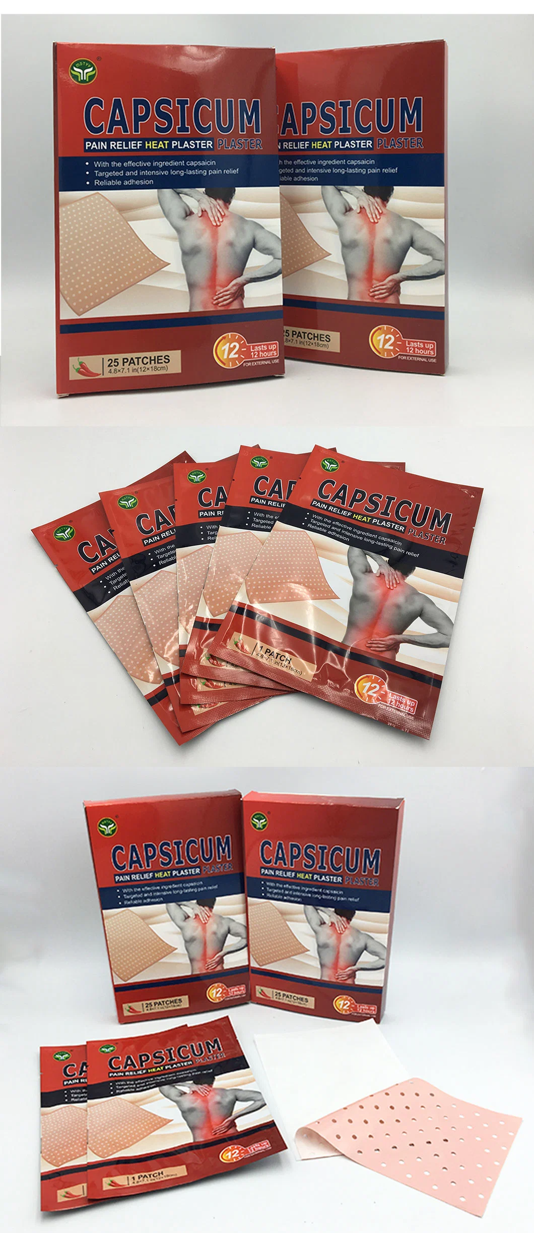 China Medical Porous Large Hot Pain Relief Capsicum Tiger Heat Rheumatism Plaster for Pain