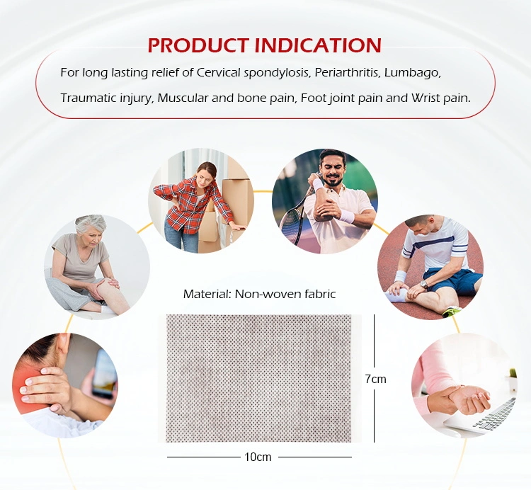 Basic Customization Chinese Herbal Medical Adhesive Adults Neck Pain Relief Hot Chili Patch