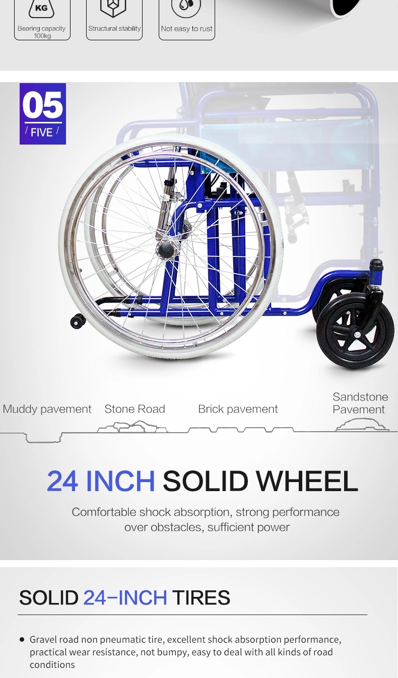 Hanqi Hq603gc Cheapest High Quality Homecare Manual Wheelchair with Commode for Disabled Adult or Senior Patient Use
