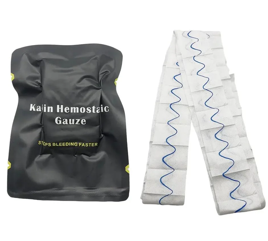 Emergency Trauma Z-Fold Hemostatic Kaolin Gauze for Ifak Tactical Outdoor Medical Dressing